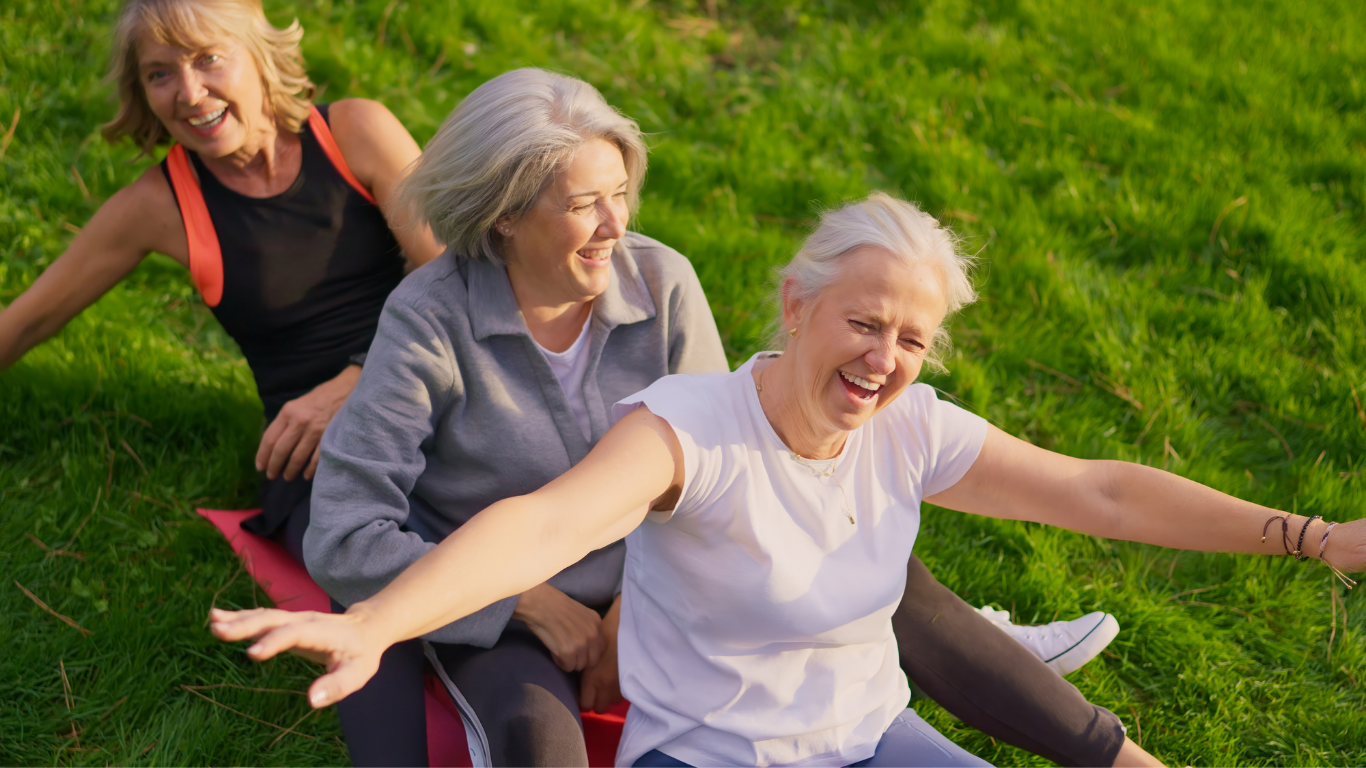 Three healthy and fun-looking women who have all healed from a fracture.