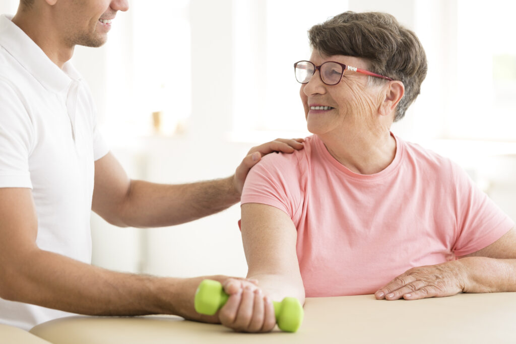 mature women doing physical therapy to better understand how bones heal